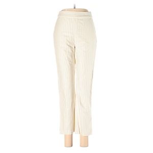 Sienna Striped White High-Rise Linen Pants - S